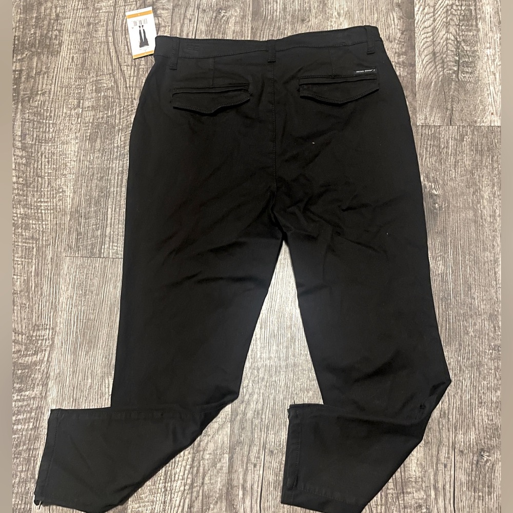 NWT SOCIAL STANDARD Black Utility Ankle Pants 8 Crop Trousers Twill Cigarette - Picture 6 of 14
